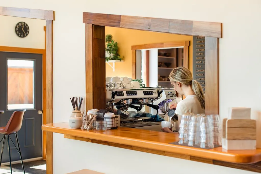 Freshly prepared coffee and baked goods